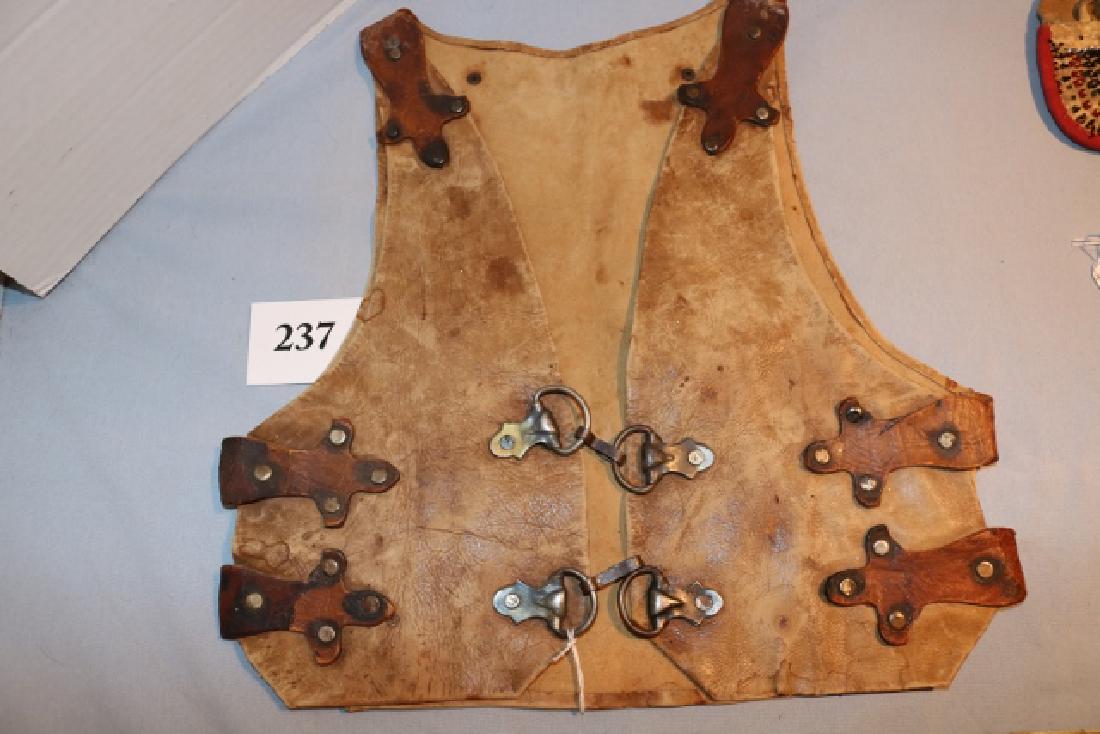Leather Child’s Vest: 12” x 12” Leather Child’s Vest, Civil War Era, nicely done