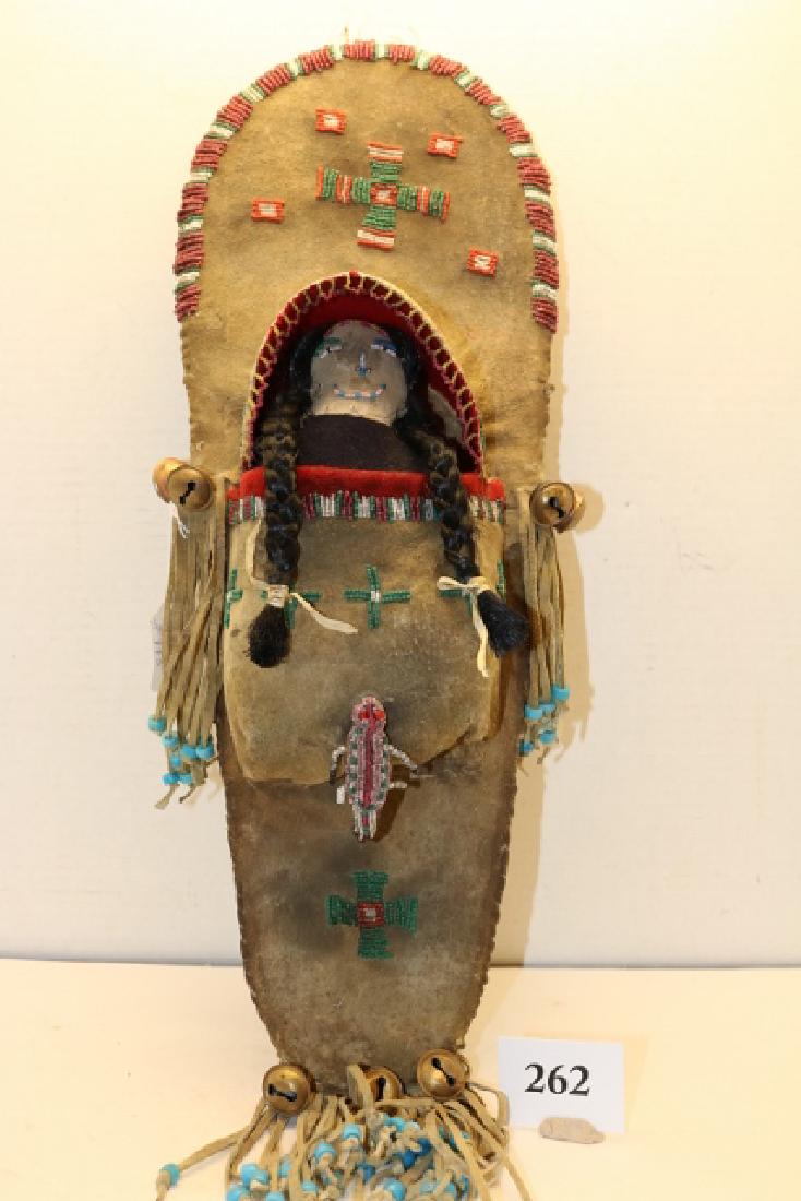 Crow Bead Decorated Childs Cradle Board (1 of 5)