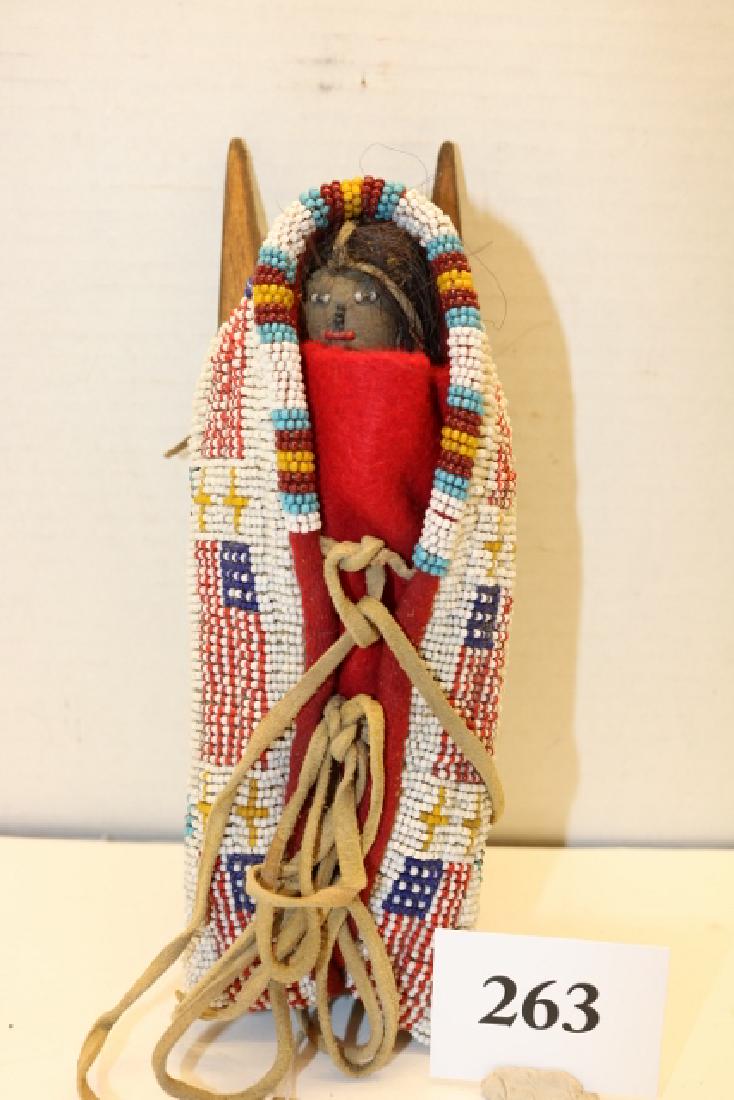 Beaded Patriotic Sioux Childs Cradle Board (1 of 3)