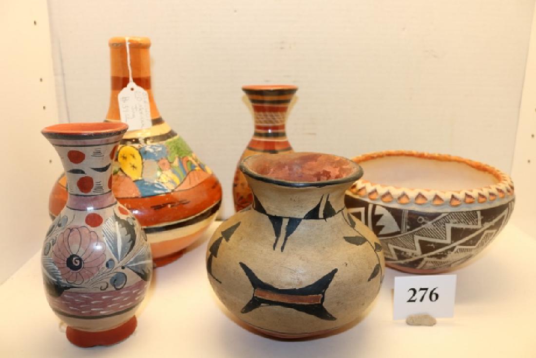 2 Pcs. South West Polychrome Pottery Vessels (1 of 3)