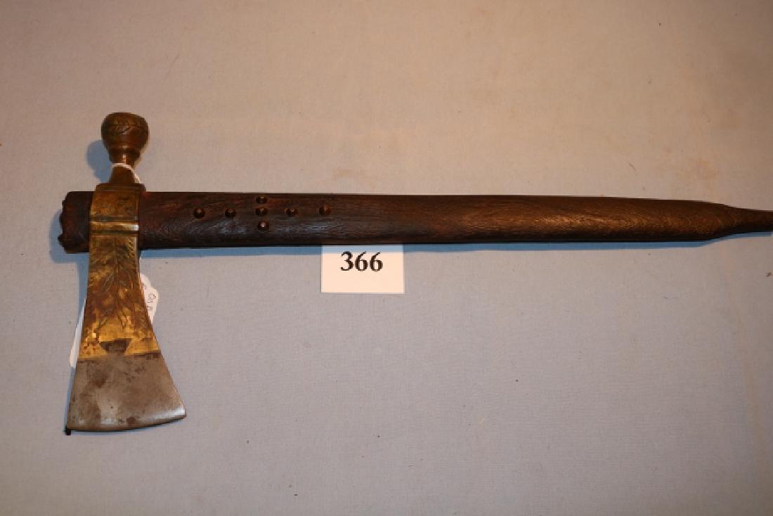 Engraved Brass Pipe Tomahawk (1 of 5)