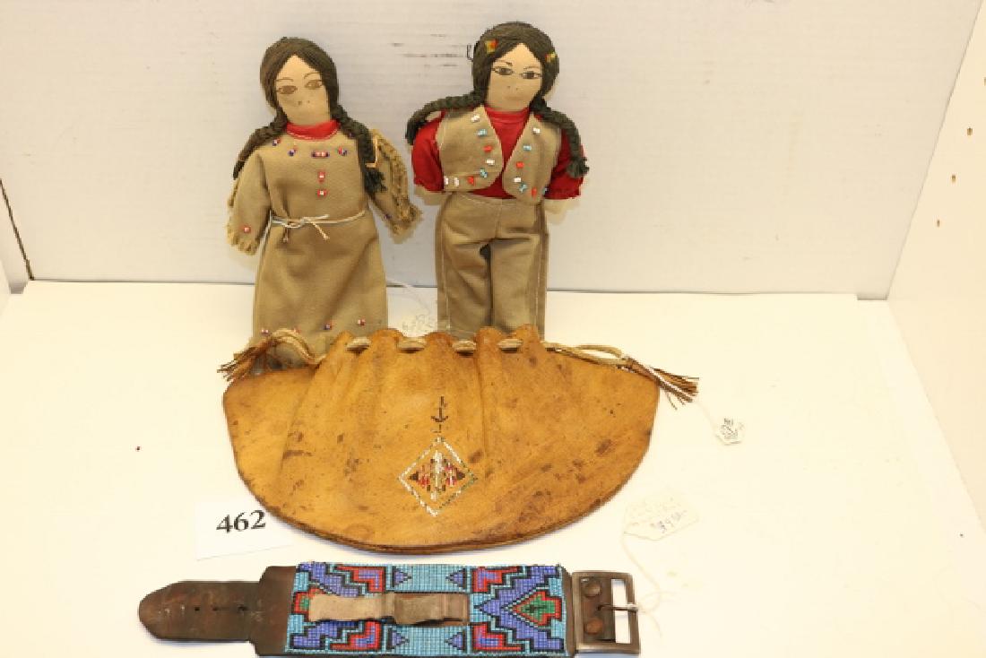 2 Indian Dolls, Beaded Watch Band (1 of 2)
