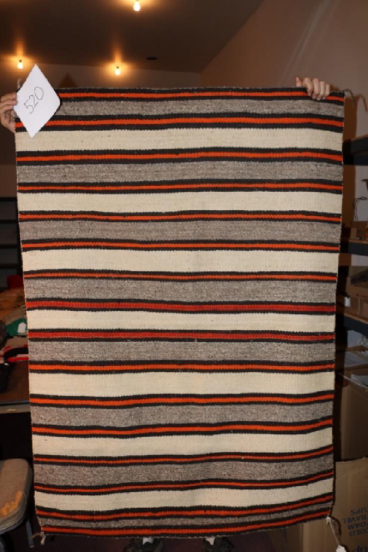 Striped Orange/Black/White/Grey Navajo Rug (1 of 1)