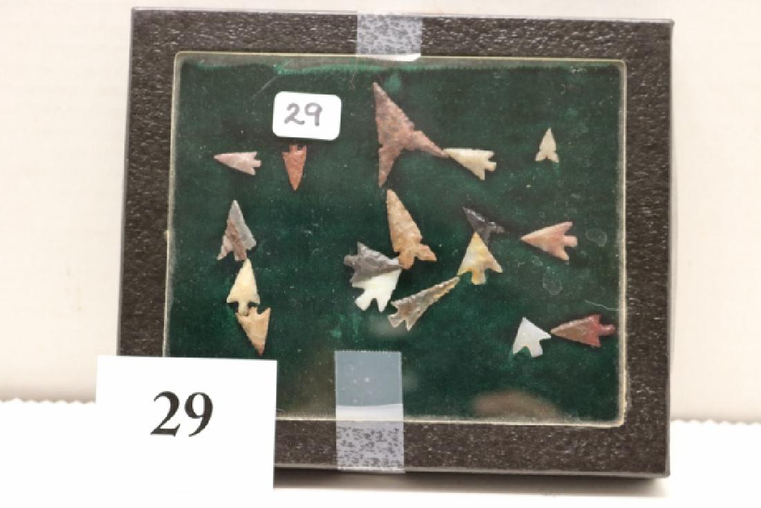 Frame with 16 Columbian River Gem Points (1 of 3)