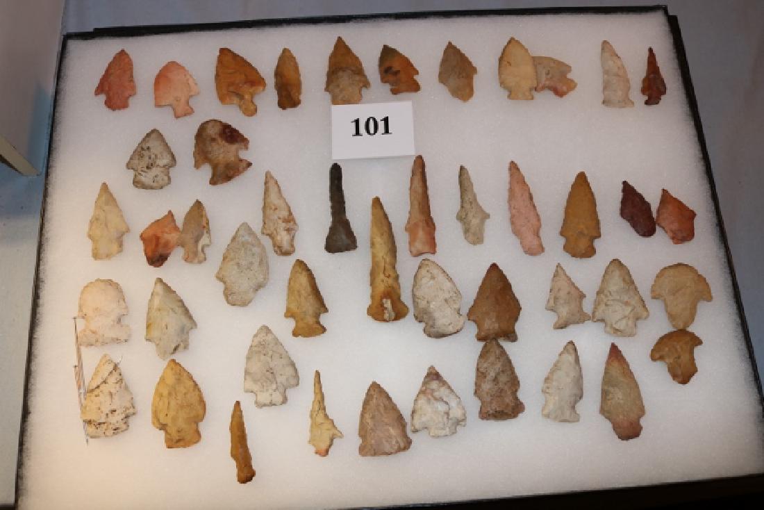 Frame with 45 Flint Points/Drills (1 of 1)