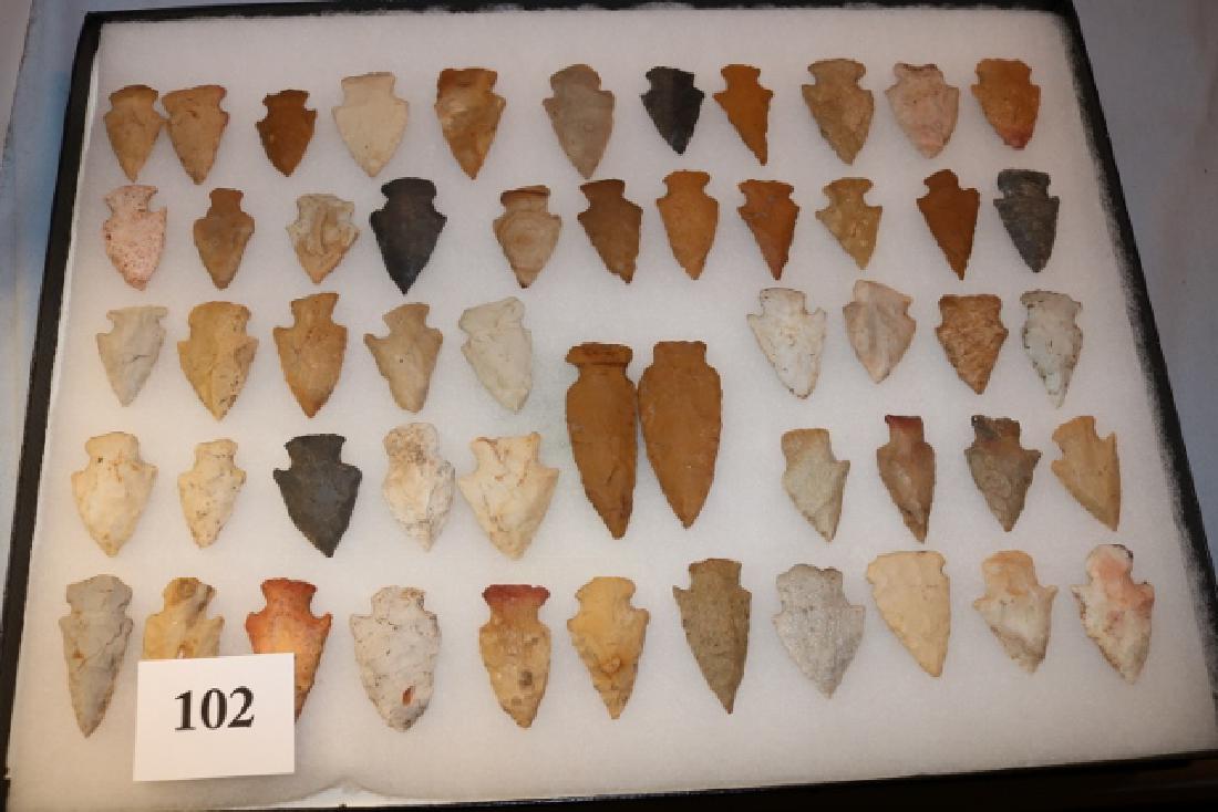 Frame with 53 Flint Points (1 of 1)