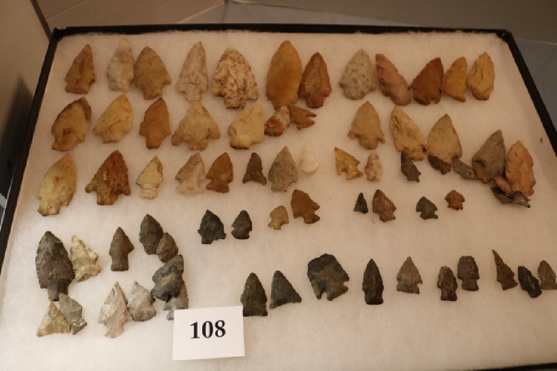 Frame with 70 Flint Points (1 of 3)