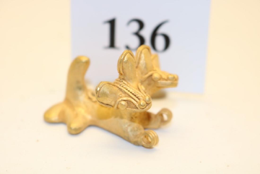 Gold Mayan Effigy Pendant: Gold Mayan Effigy Pendant 1 5/8" Gold Mayan Effigy Pendant, Gold content not determined