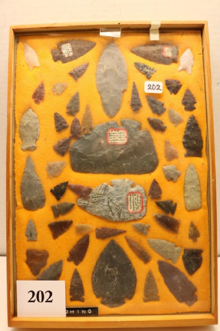 Frame with 51 Wyoming Flint Artifacts (1 of 1)