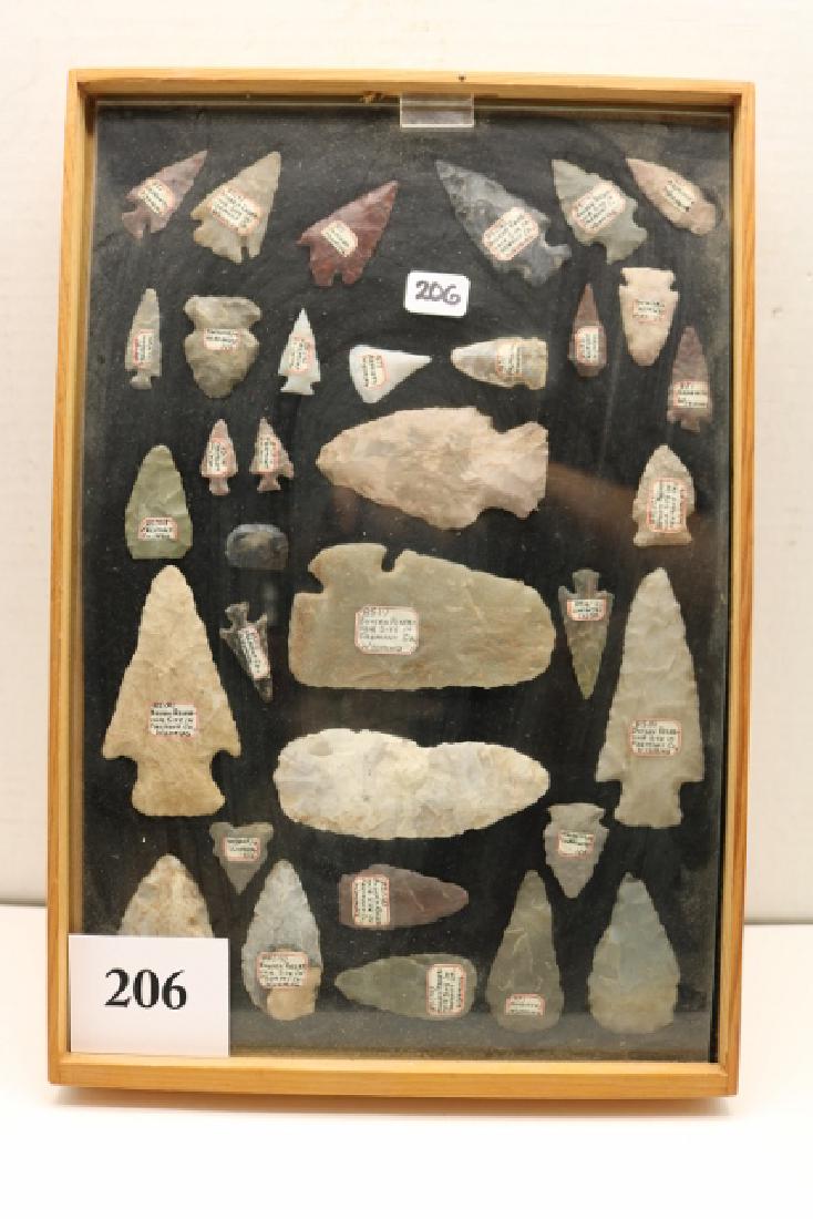 Frame with 34 Wyoming Artifacts (1 of 1)