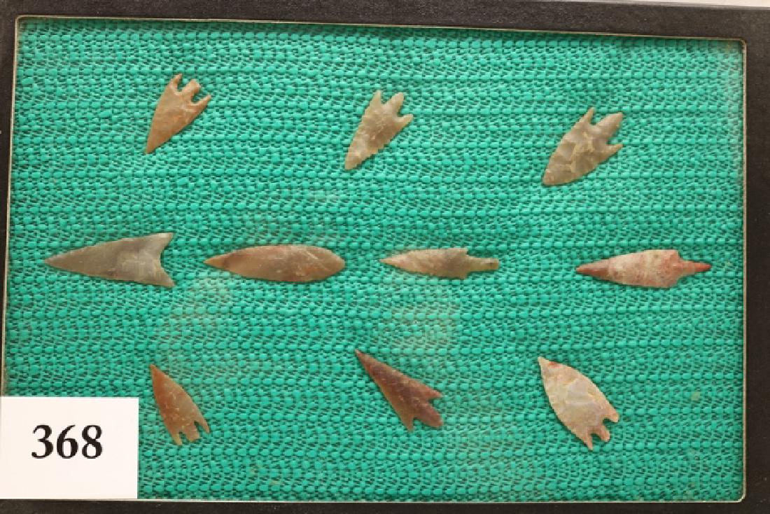 Frame with 10 Columbia River Gem Points (1 of 1)