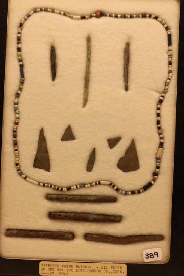 Frame with 13 Trade Era Artifacts (1 of 2)