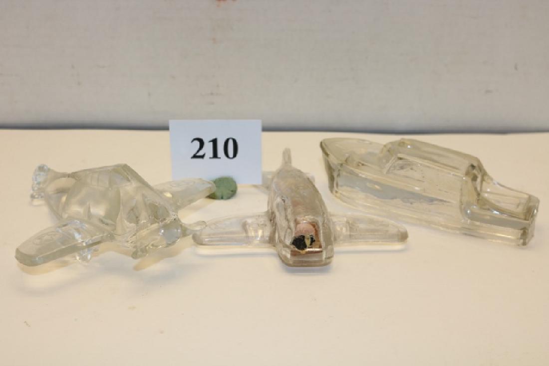 1 Boat, 2 Planes: 1 Boat, 2 Planes – 1 plane with paper label & candy, other has chip on each wing
