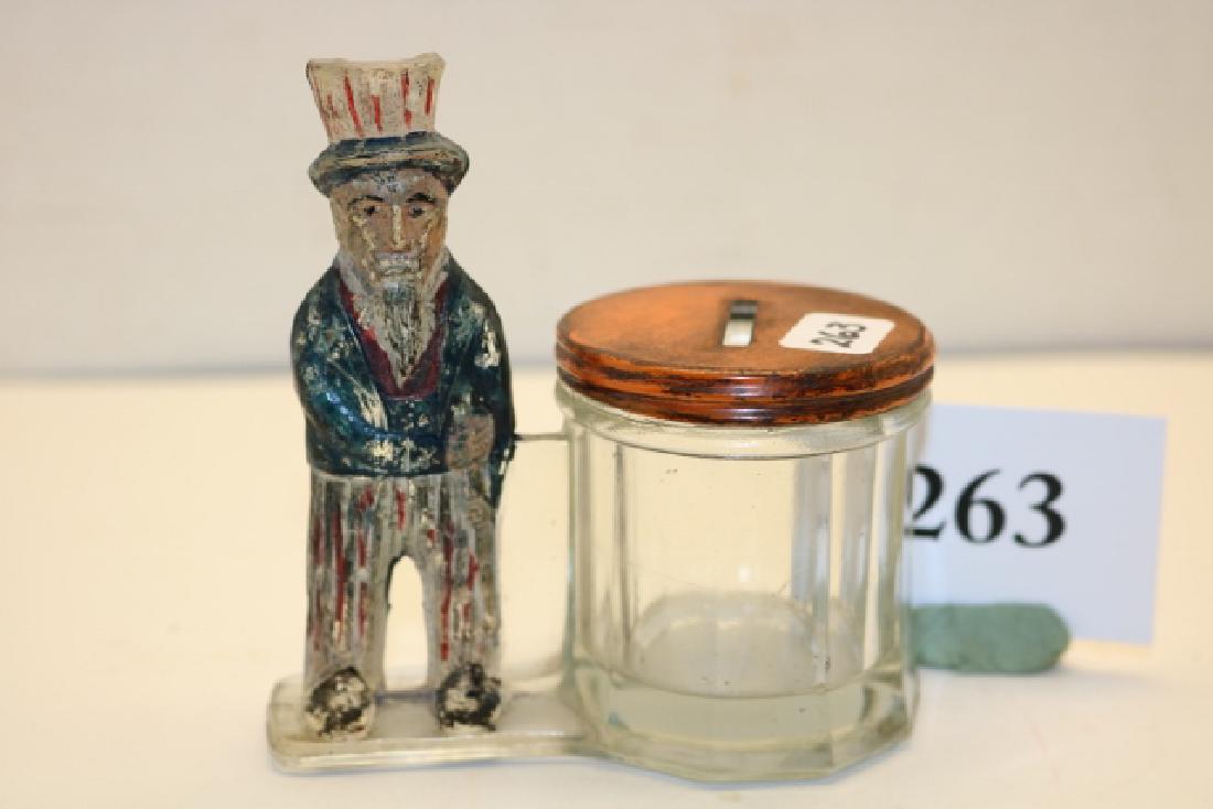 Painted Uncle Sam by Barrel Bank (1 of 2)