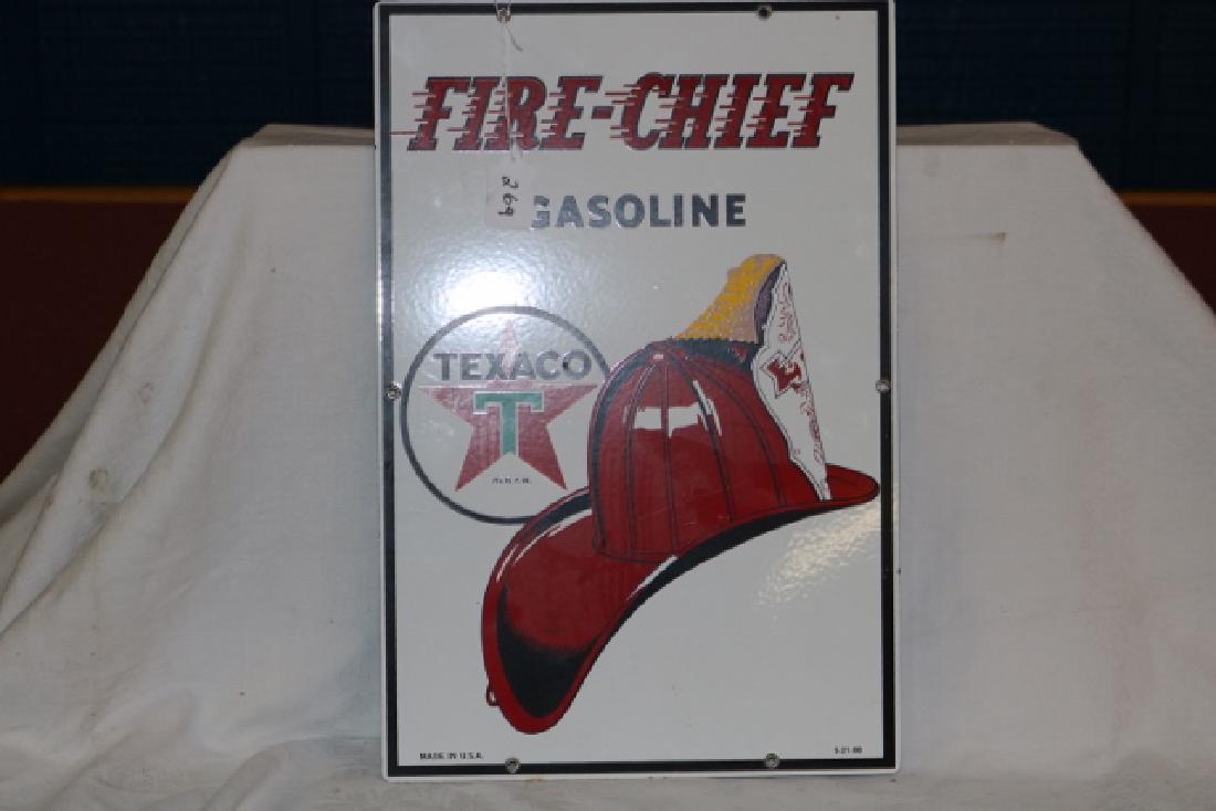 Fire Chief Texaco Gasoline Sign (1 of 2)