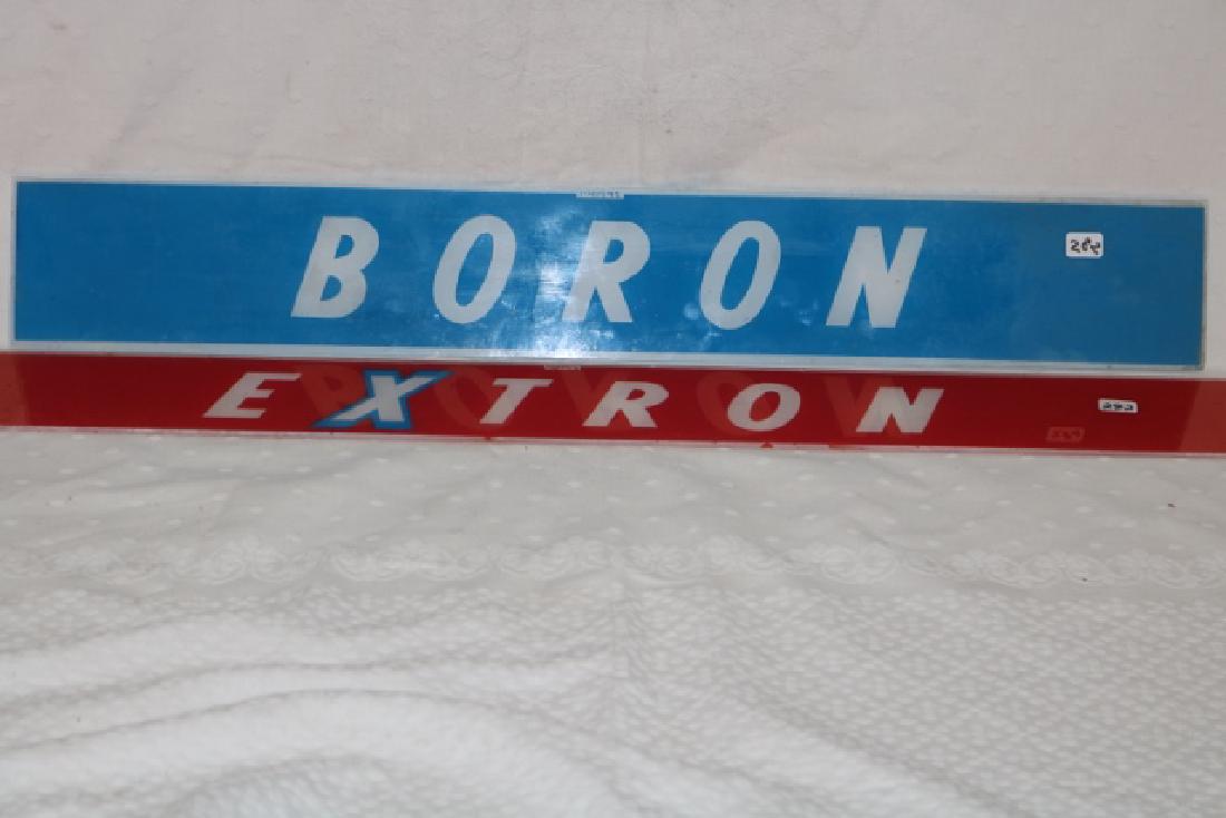 Extron & Boron Glass Fuel Pump Signs: Extron & Boron Glass Fuel Pump Signs 3 ½” x 29” Extron 3 ½” x 24” Boron