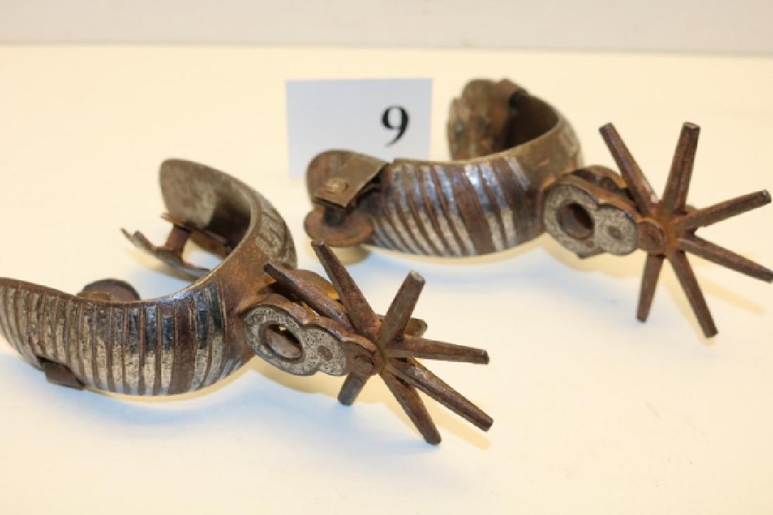 Pair Mexican Silver Decorated Spurs (1 of 2)