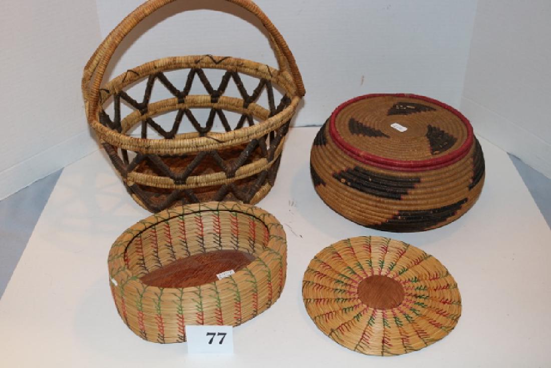 Lidded Basket, Handle Basket (1 of 4)