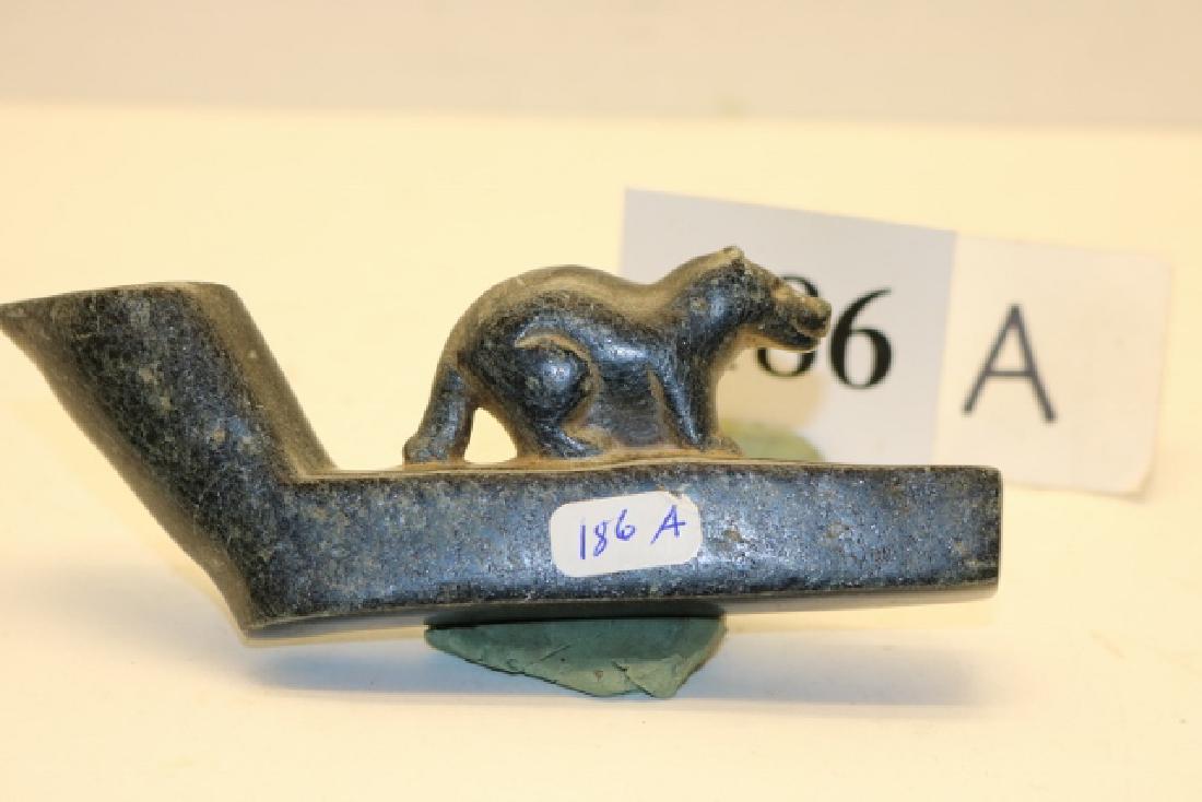Panther Pipe, Steatite: 5 ½" Panther Pipe, Steatite, contemporary