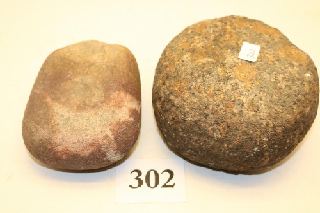 Stone Circular Hammerstone & a rock (1 of 1)