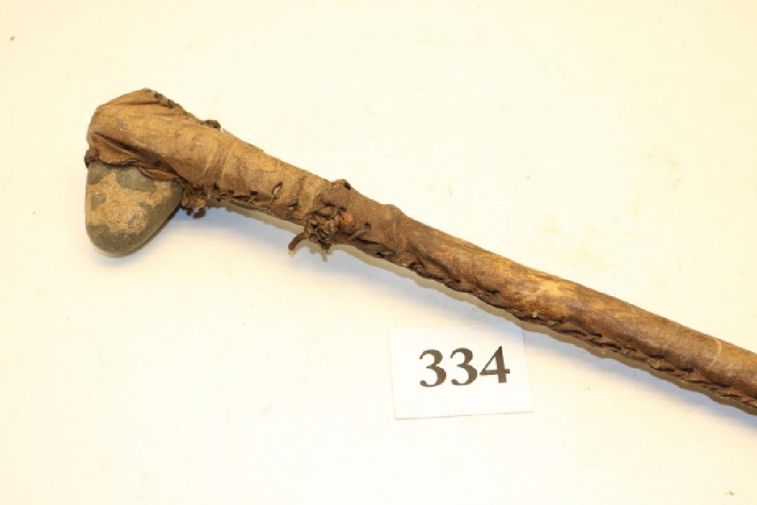 Hide Covered Halfted Stone Club NO SHIPPING OUT OF COUN (1 of 2)