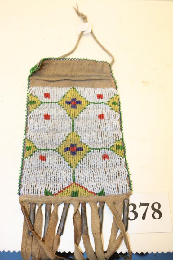 Beaded Drawstring bag (1 of 2)