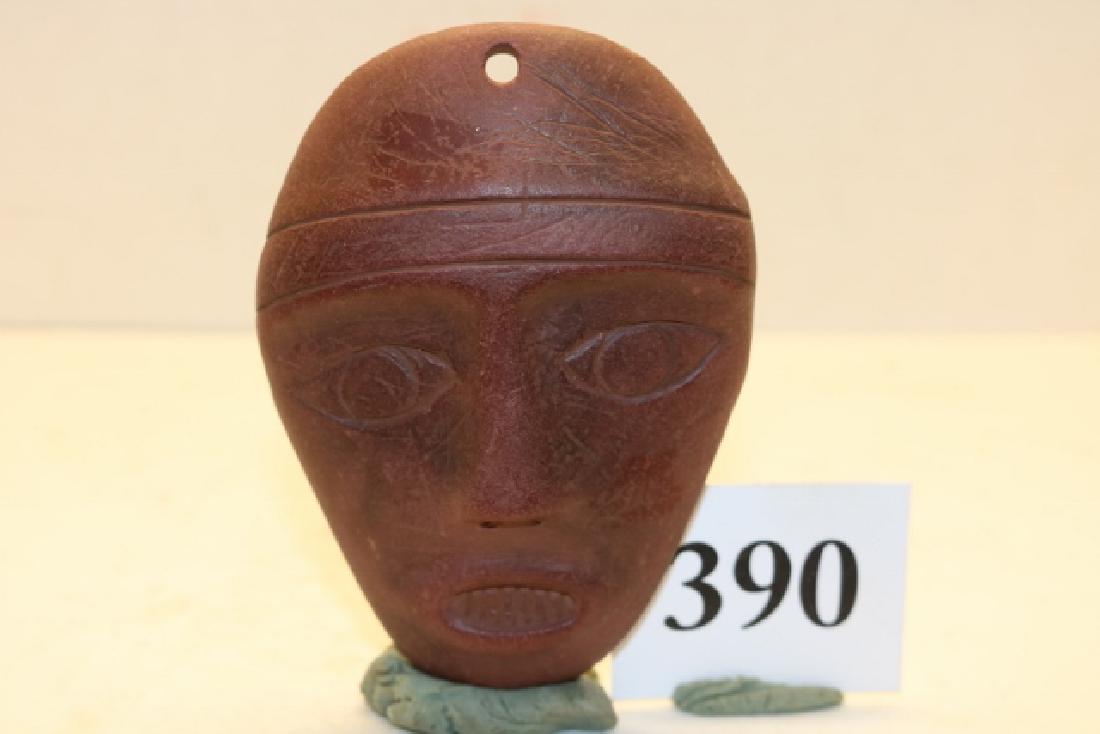 Catlinite Face or Mask Pendant (1 of 1)