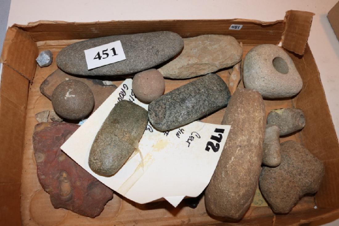 Tray with assorted stone tools (1 of 1)