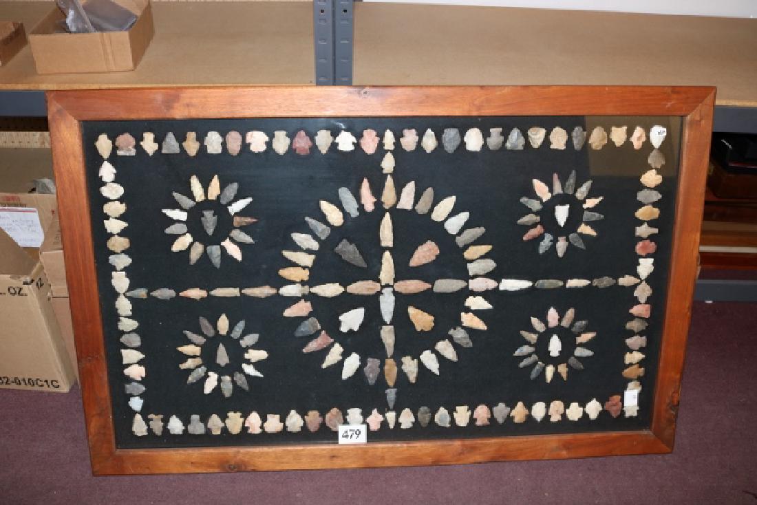 Frame with 190 Flint Points (1 of 2)