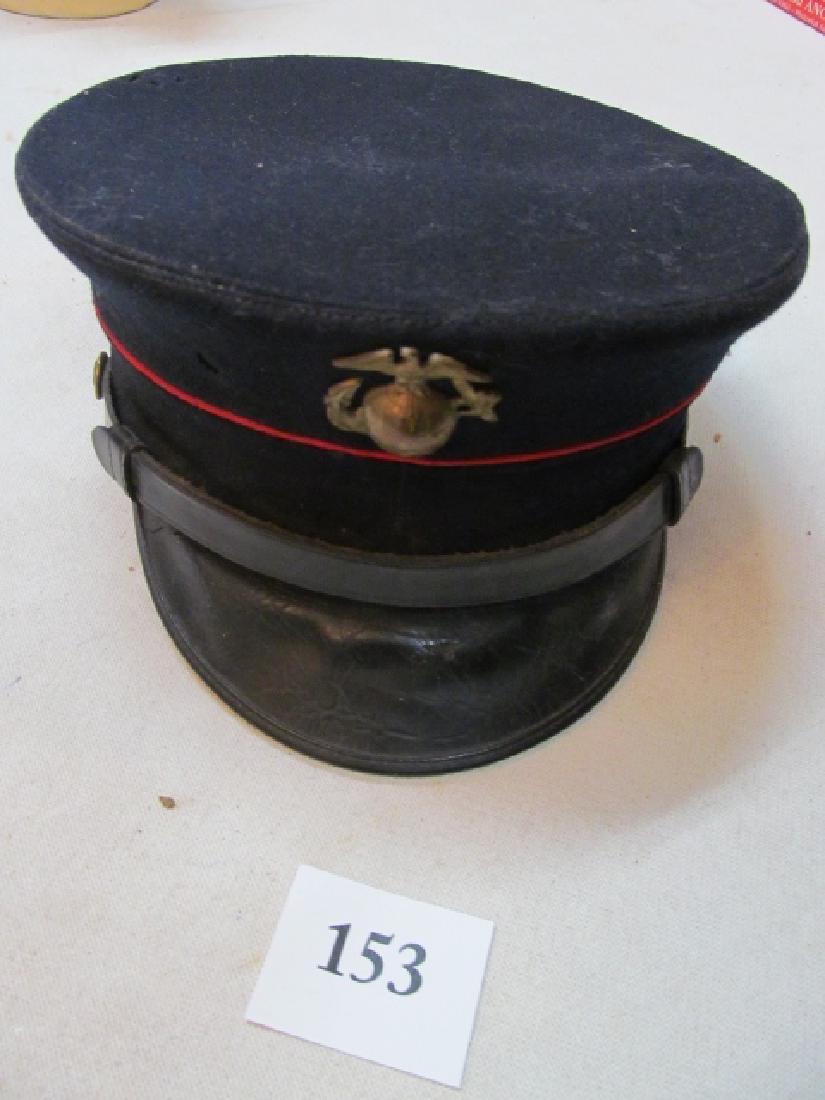 WWI USMC Hat with EGA Hat Badge (1 of 6)