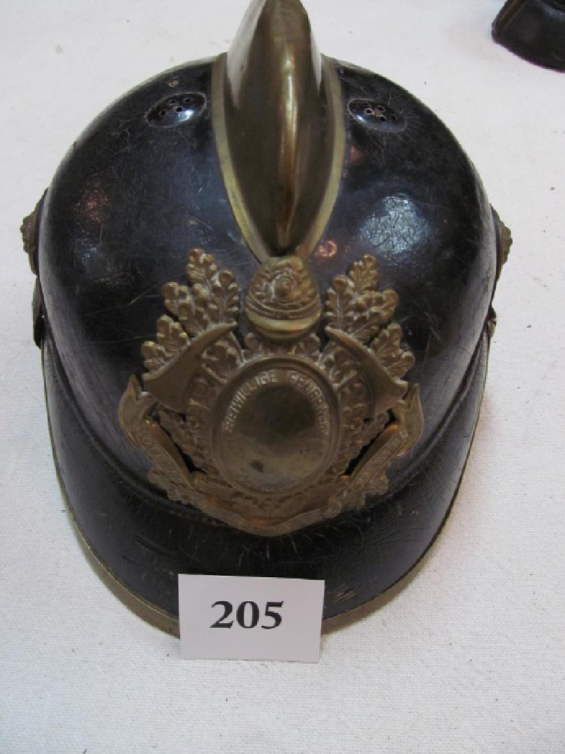 WWI Era German Pickelhaube Fireman Helmet (1 of 5)