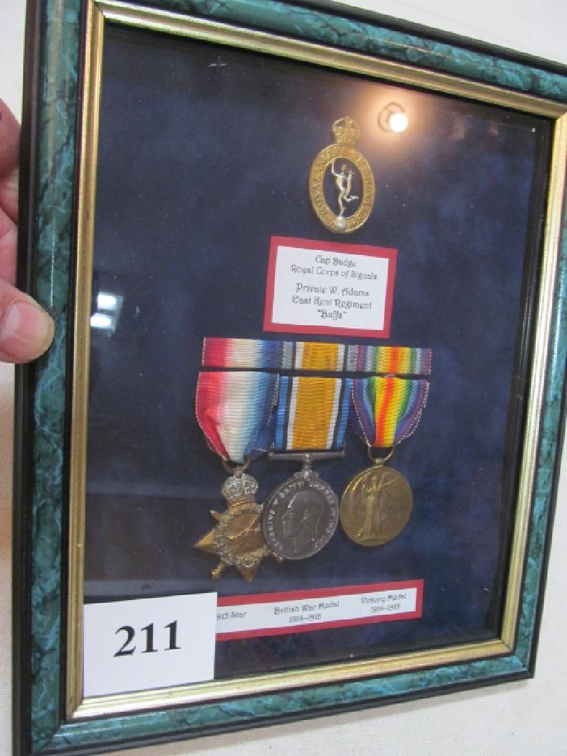 Frame of Medals & cap Badge (1 of 3)
