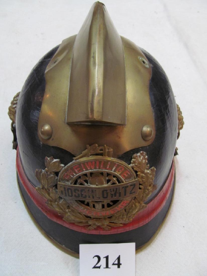 WWI Era German Pickelhaube Fireman Helmet (1 of 5)