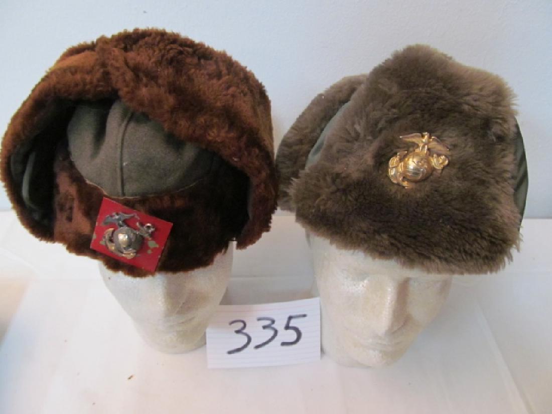2 Military Hats: Winter Service Caps (1 of 5)