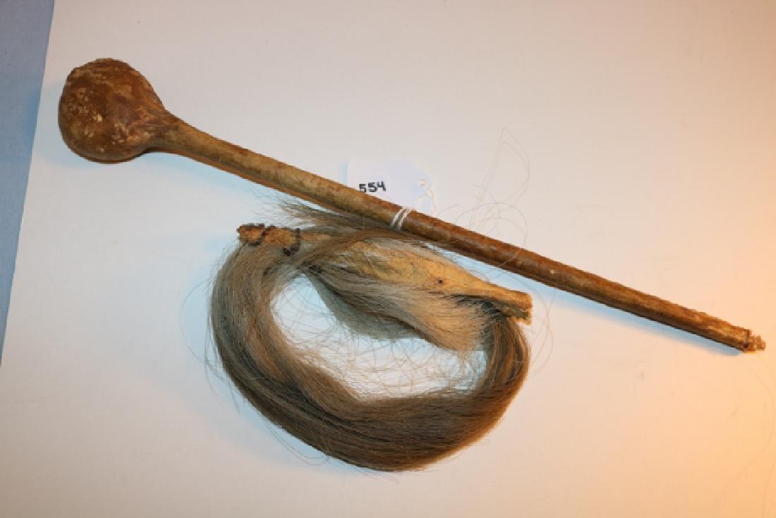 15” Rawhide Club: 15” Rawhide Club, Rock head, has horse hair drop