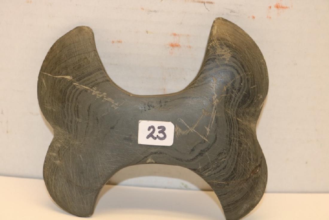 Banded Slate Notched Ovate Bannerstone