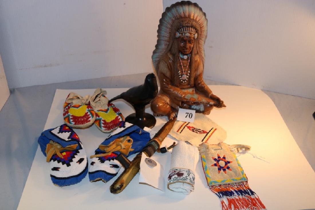 Plaster Seated Indian (1 of 2)