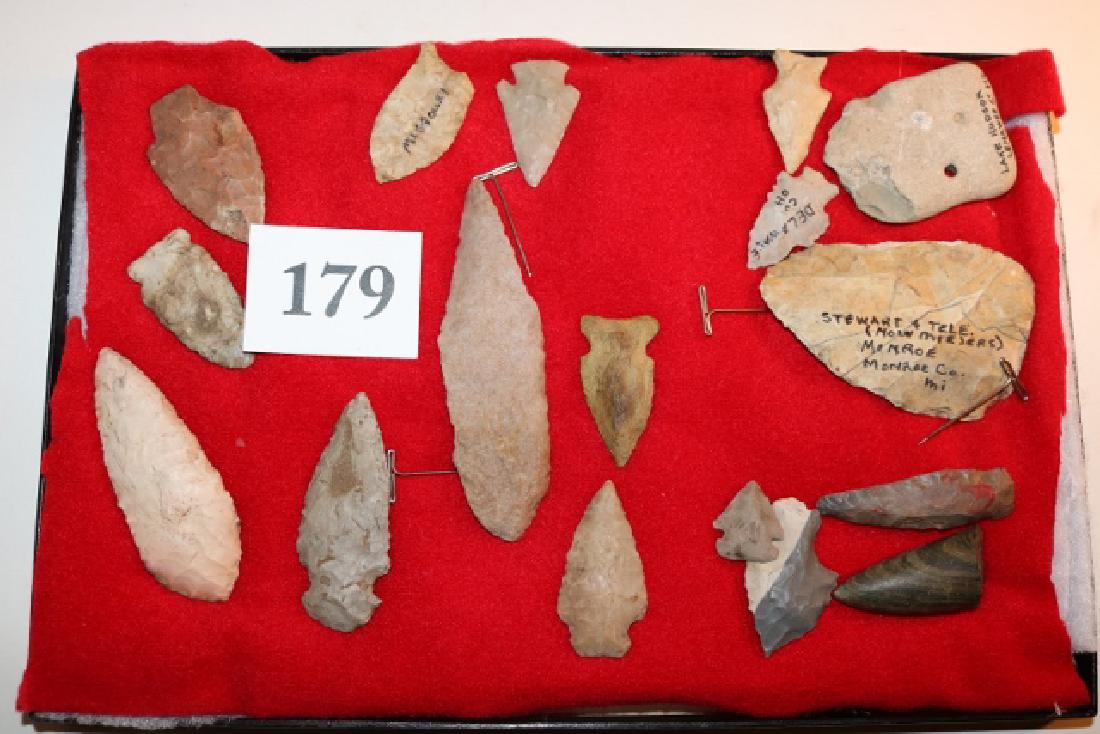 16 Assorted Flints and Perforated Stone (1 of 1)
