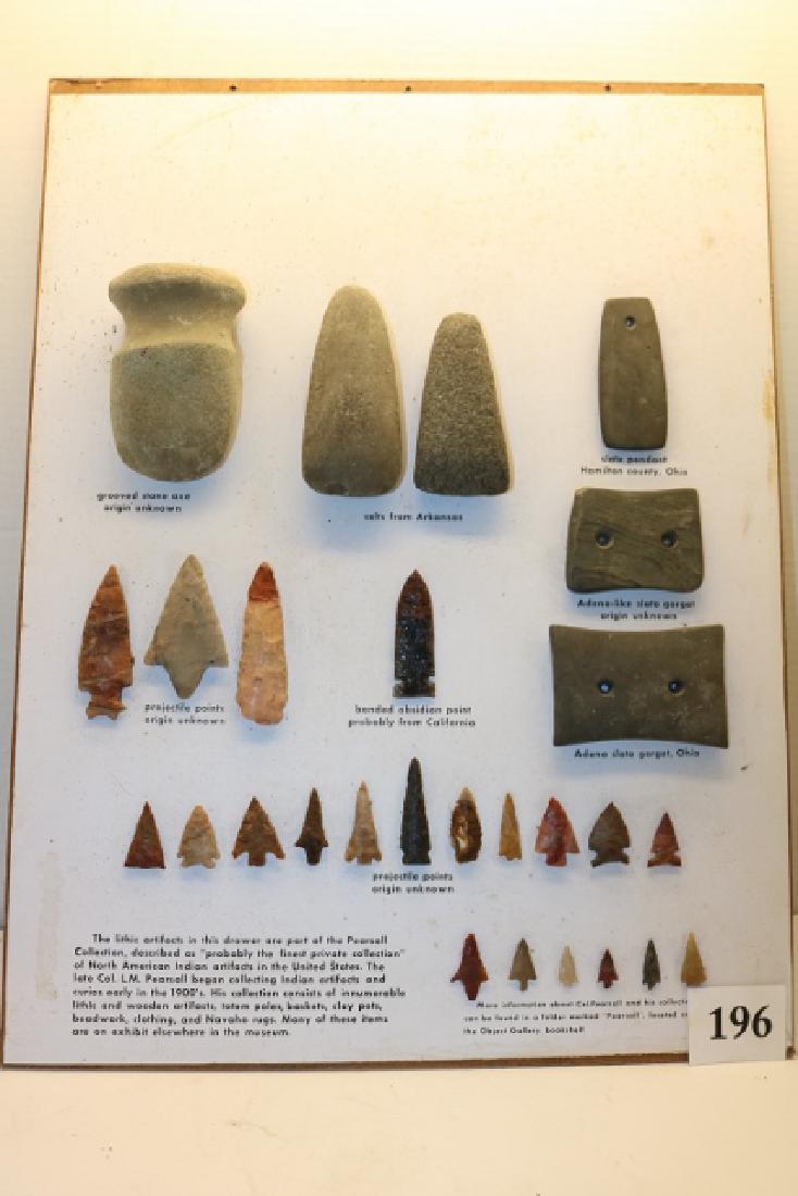 Card with 2 celts, axe, pendant, 2 gorgets (1 of 3)