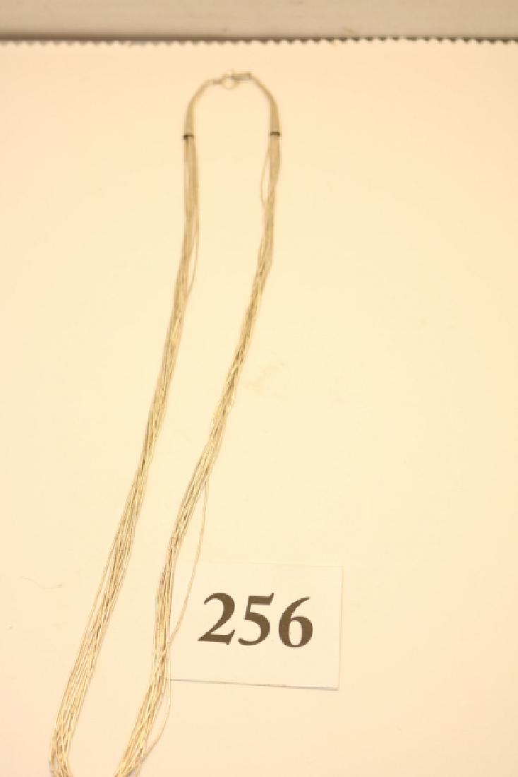 Multi Strand Liquid Silver Necklace (1 of 1)