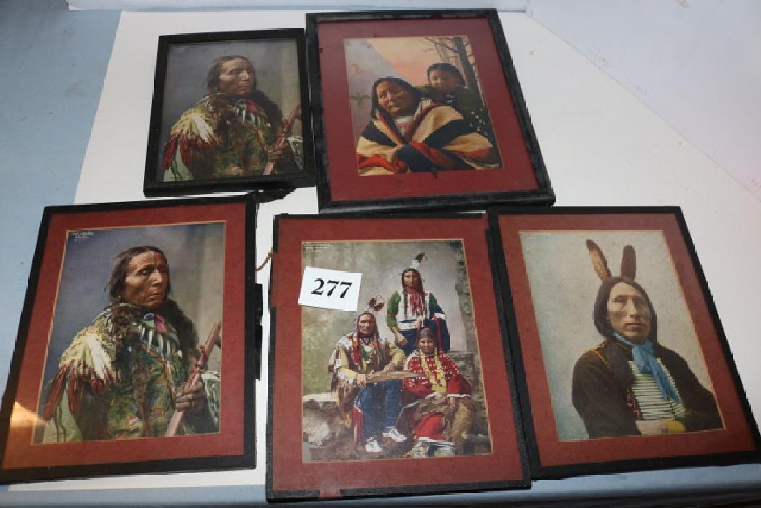 5 Assorted Sizes Framed Indian Prints (1 of 1)