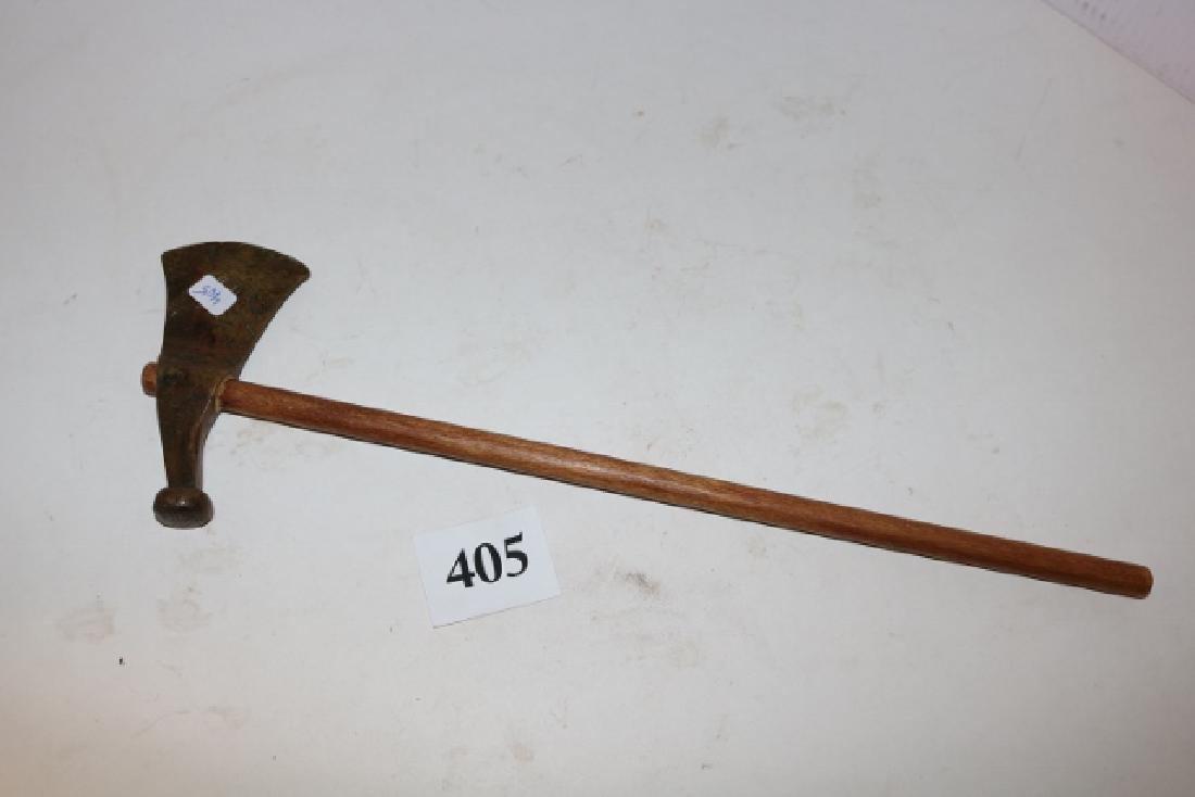Brass Indian Lodge Axe: Brass Indian Lodge Axe marked Tote
