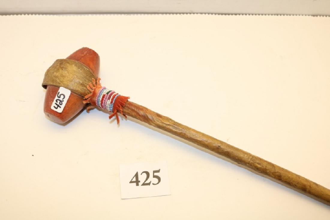 Catlinite Head Hide Covered Horse Club (1 of 3)