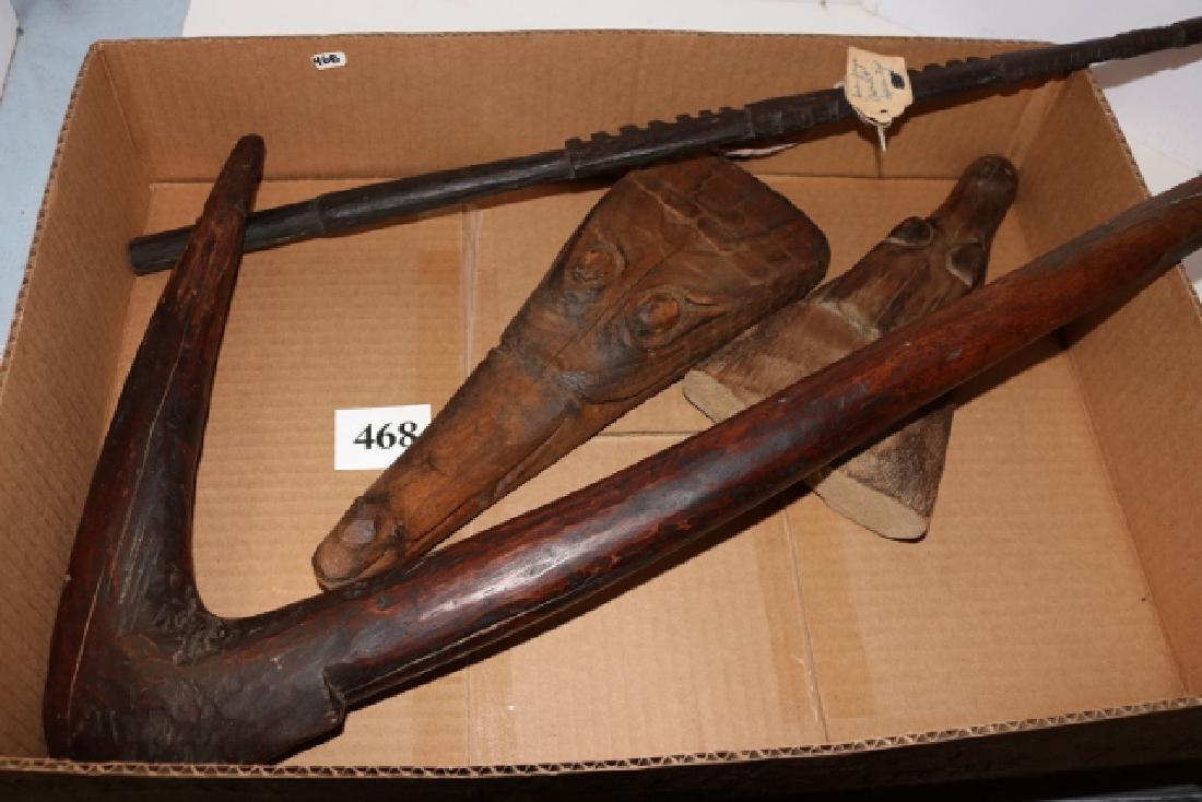 Spear Tip 2 Crocodile Boat Prows (1 of 2)