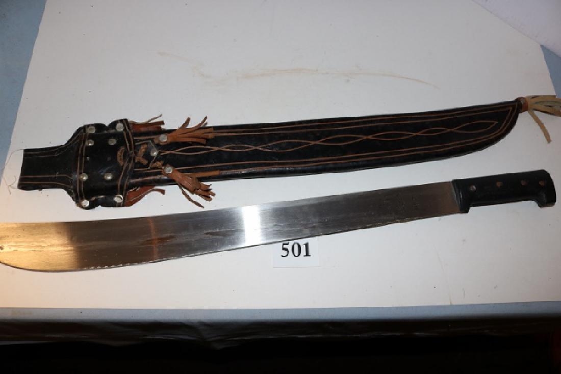 Machete and Scabbard: 27 ½” Machete and Scabbard