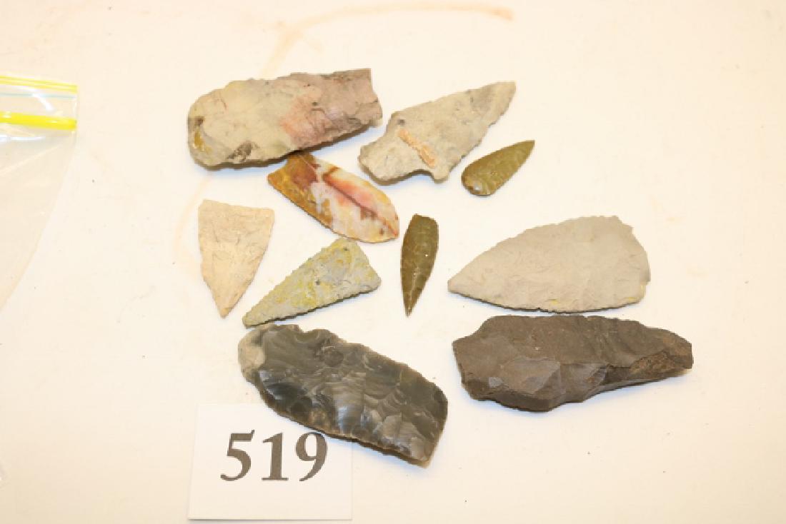10 Assorted Flint Points (1 of 1)