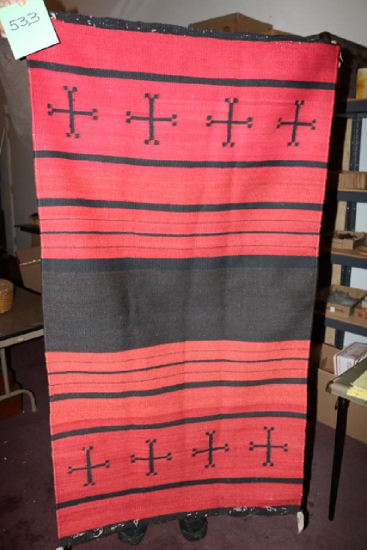 Red/Black Navajo Weaving Blanket (1 of 2)