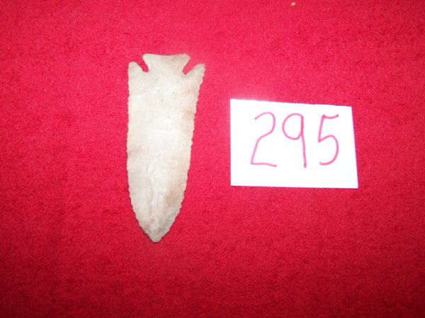 Flint Lost Lake Point: 4 5/8" Pink-white Flint Lost Lake Point – Nice!