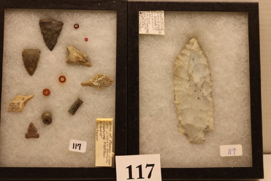 (2) Broken Spear, Beads, Points: (2) 5” x 8” Frames: Broken Spear, Beads, Points (Pawnee)
