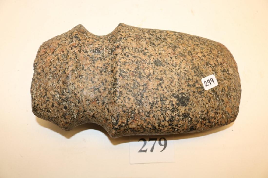 Granite Porphorictic Full Groove Axe: 9” Granite Porphorictic Full Groove Axe, age uncertain